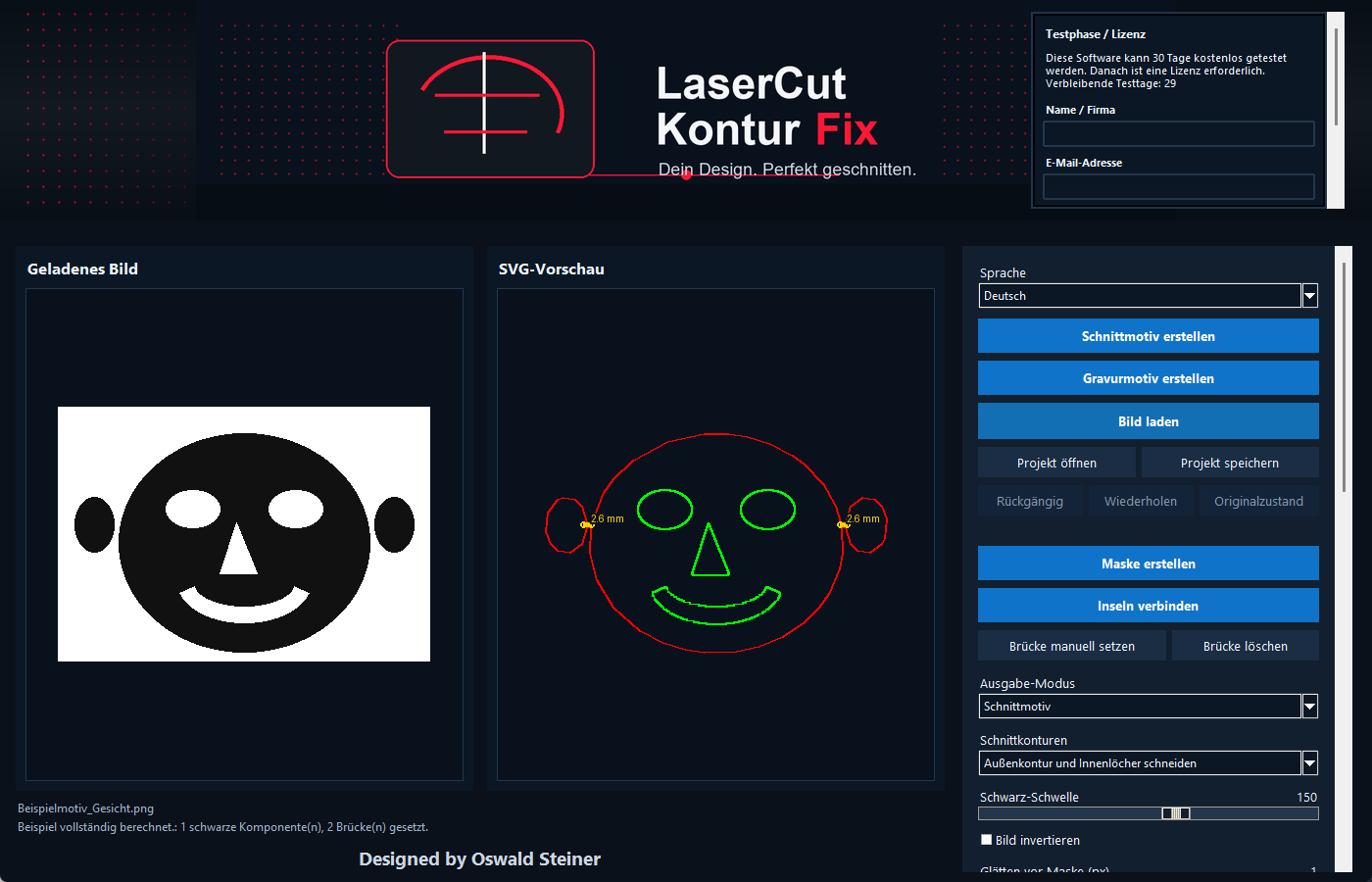 LaserCut KonturFix v2.7.0 interface